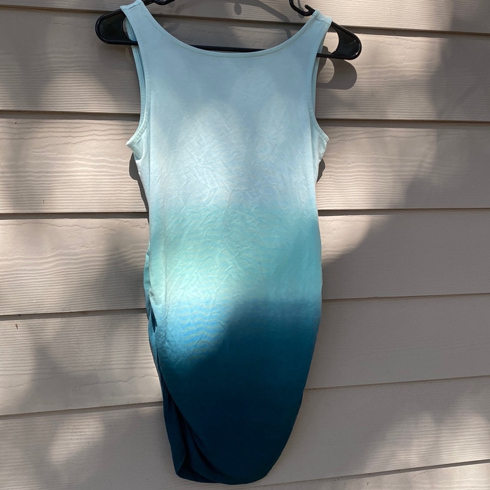 Maternity ombré blue shirt